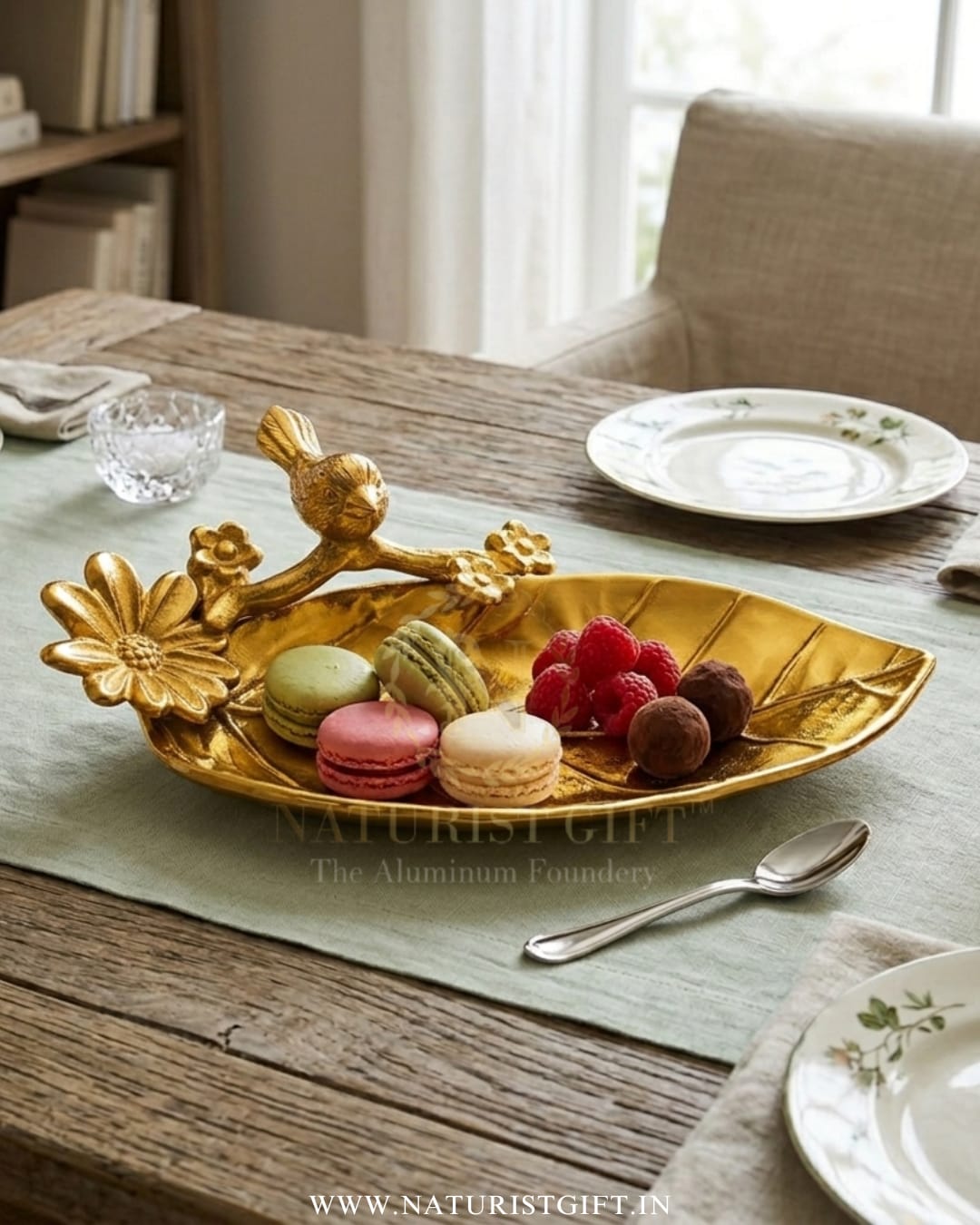 Luxury Songbird Leaf Platter