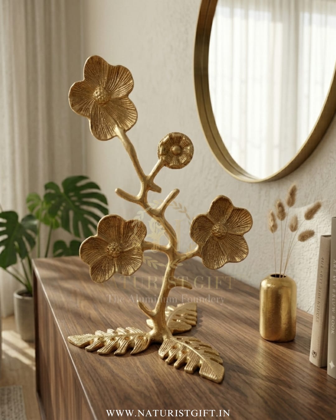 Gilded Floral Elegance Figurine