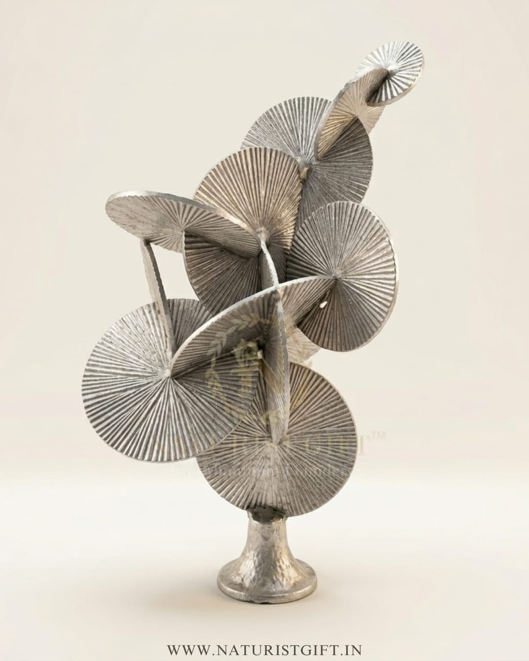Gilded Horizon Abstract Metal Sculpture