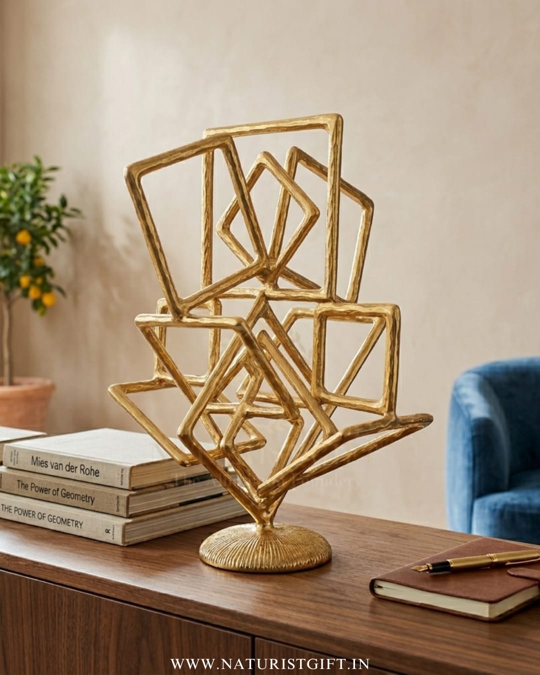 Radiant Golden Geometric Masterpiece