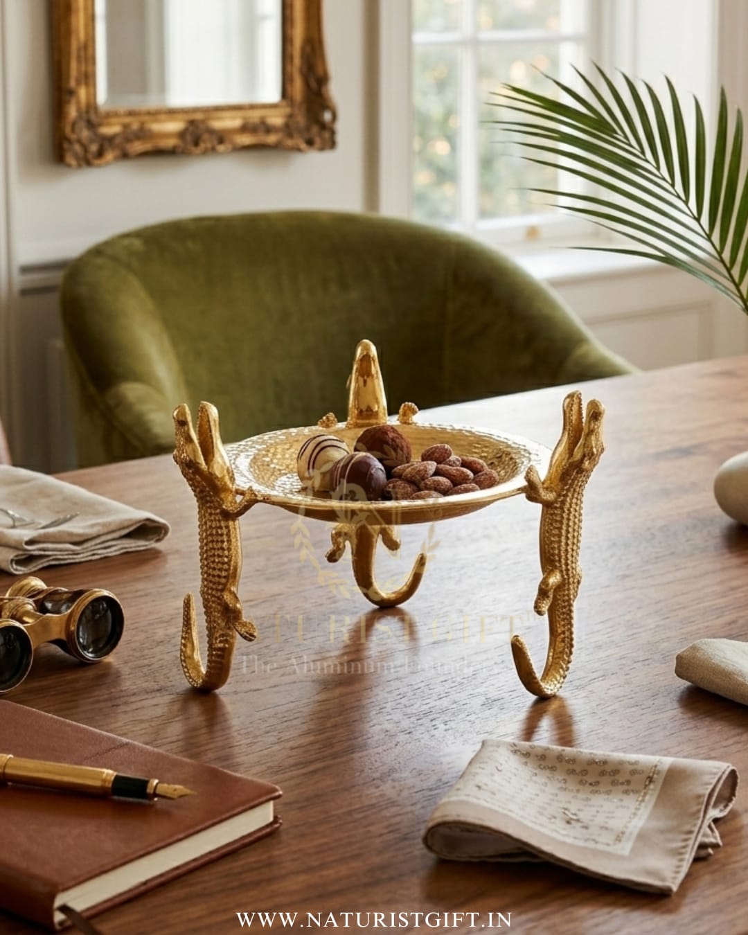 The Golden Reptile Majesty Serving Tray