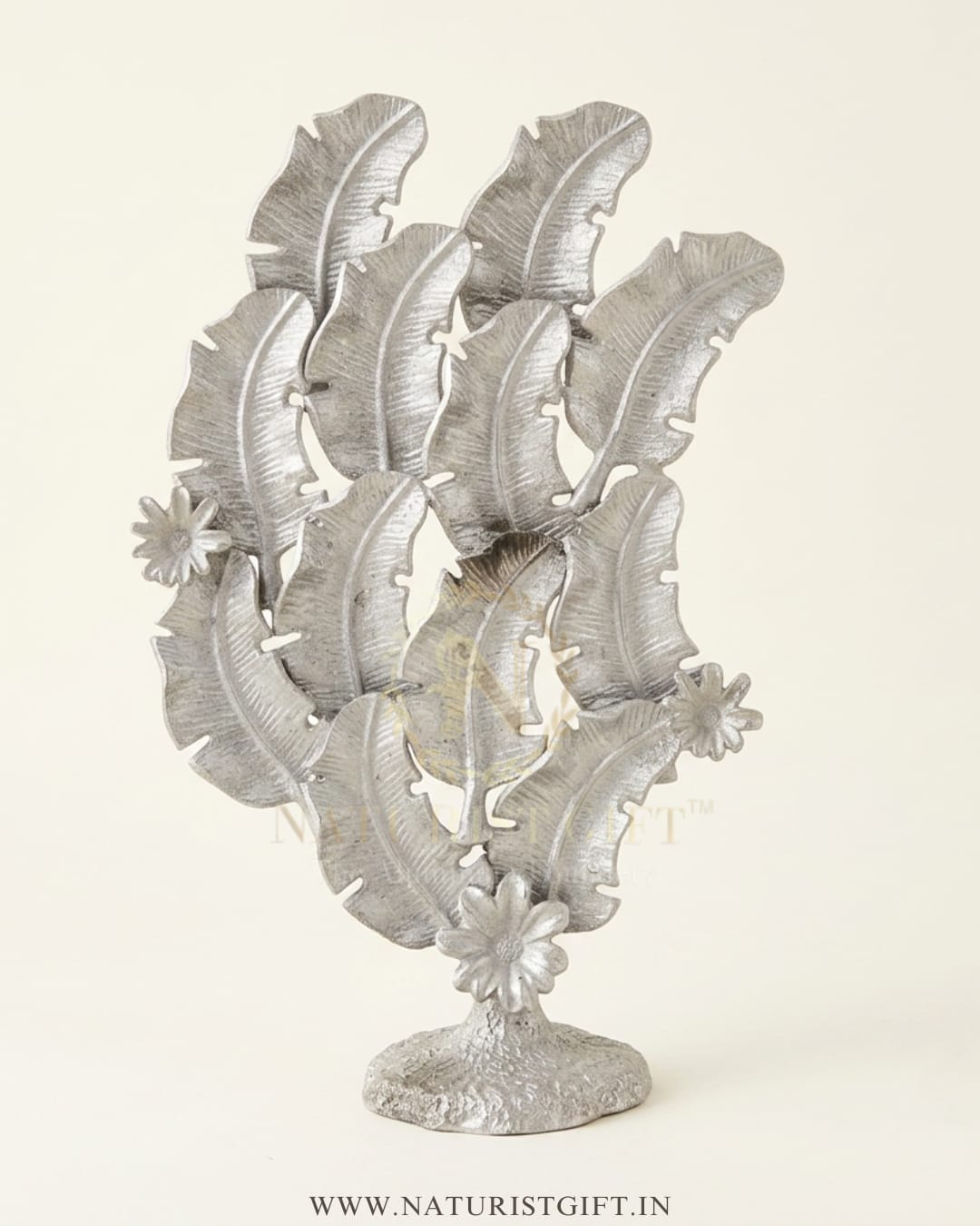 Golden Leaf Botanical Art Sculpture