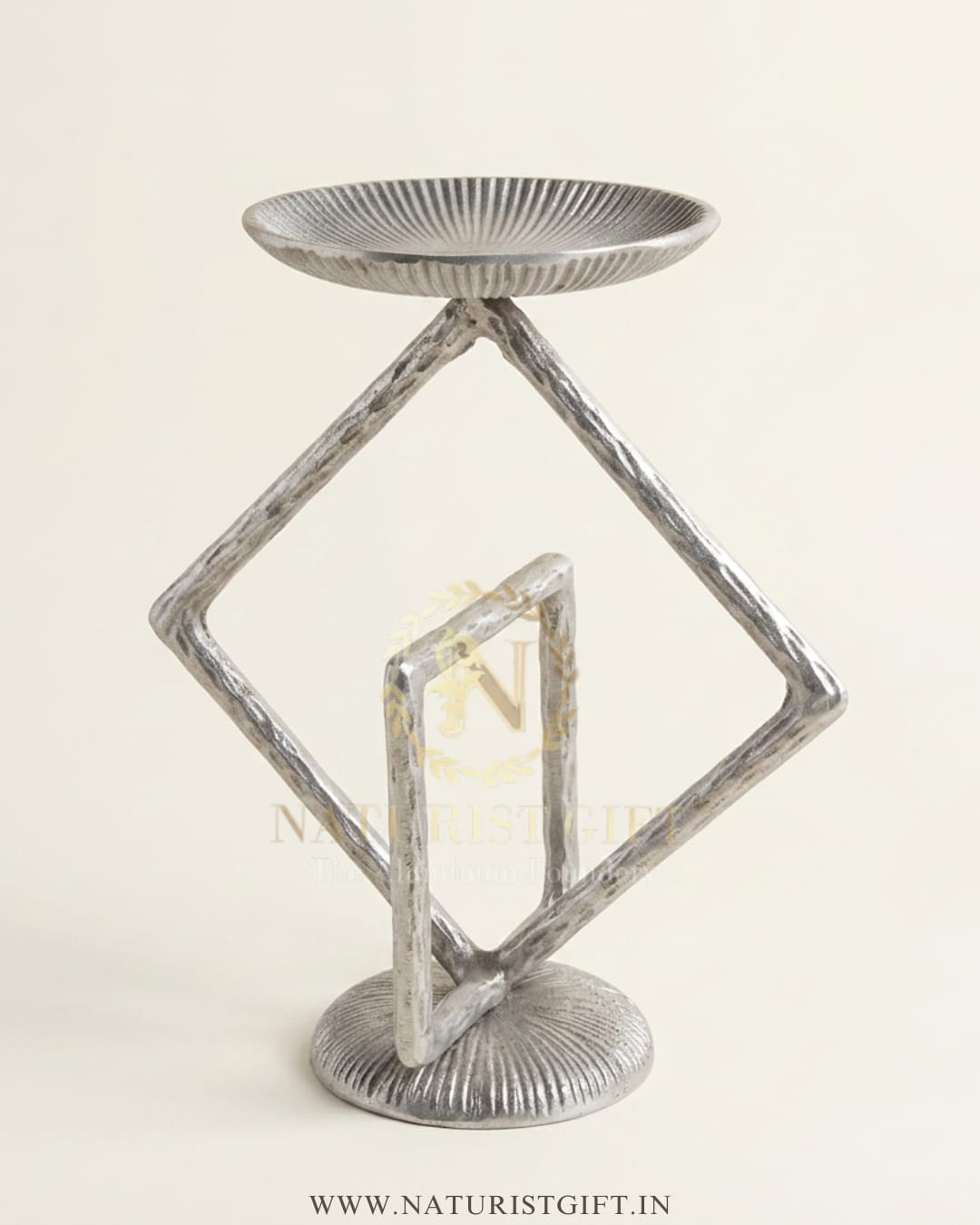 Golden Aura Geometric Candle Holder