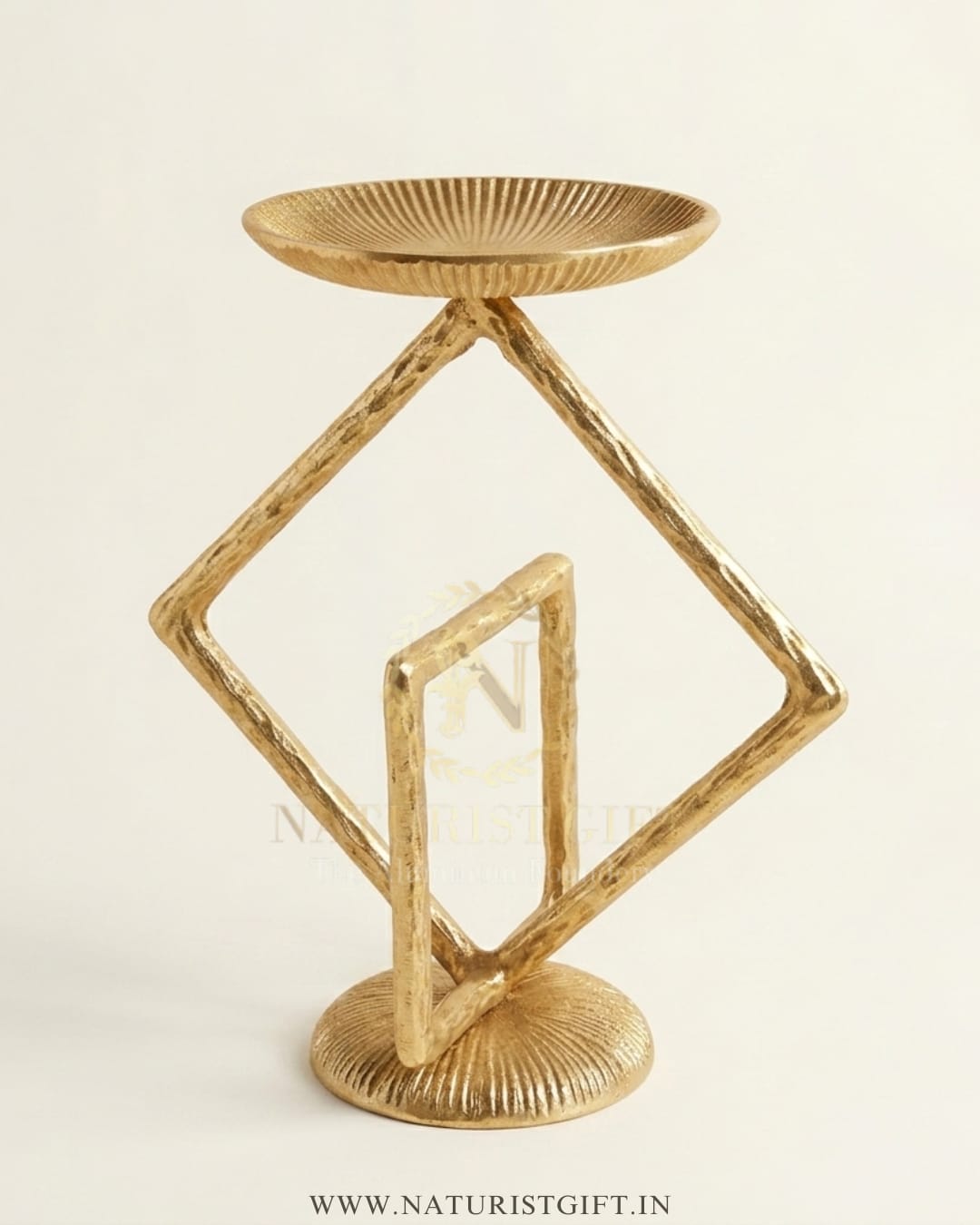 Golden Aura Geometric Candle Holder - Image 2