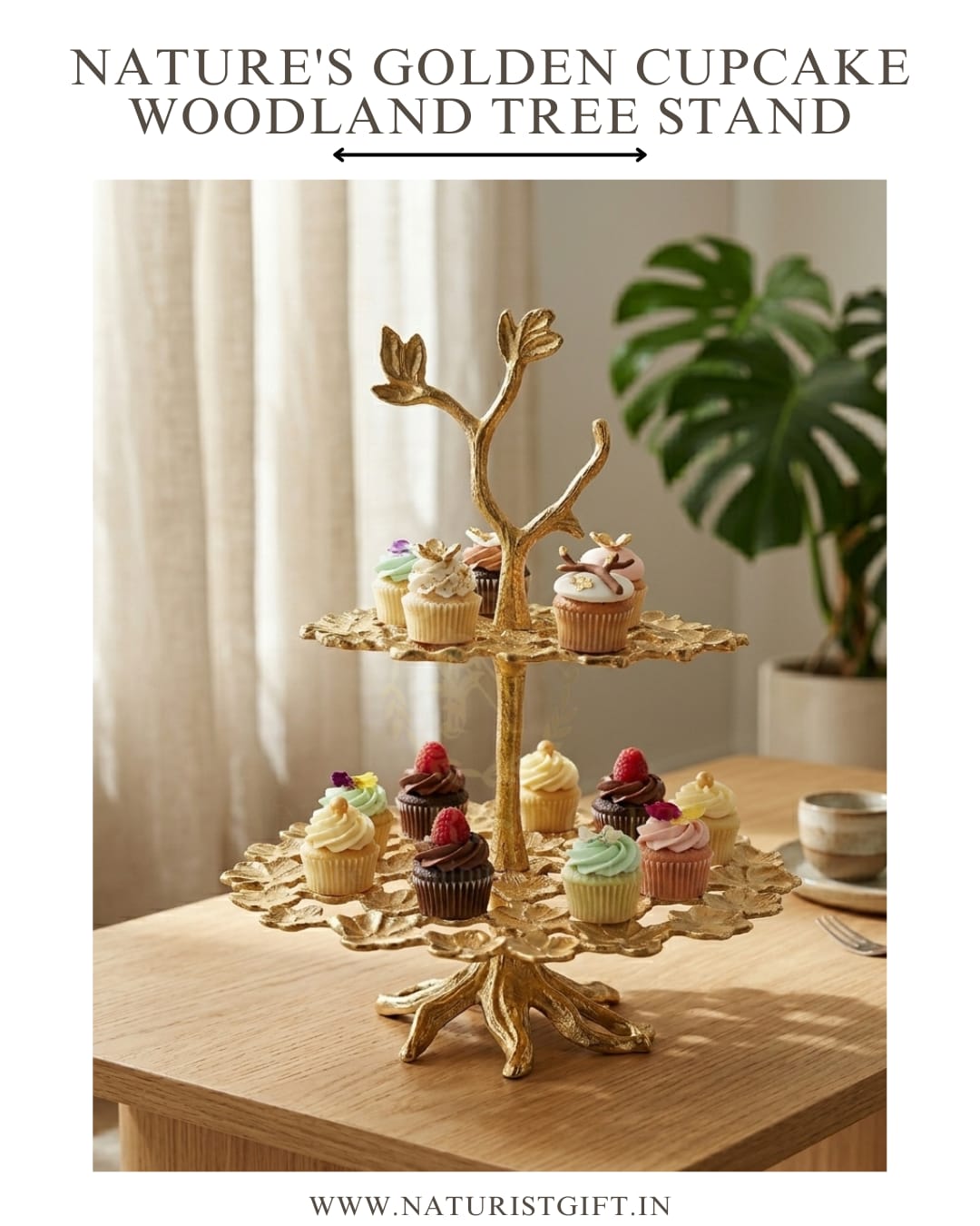 Nature's Golden Cupcake Woodland Tree Stand - Image 3