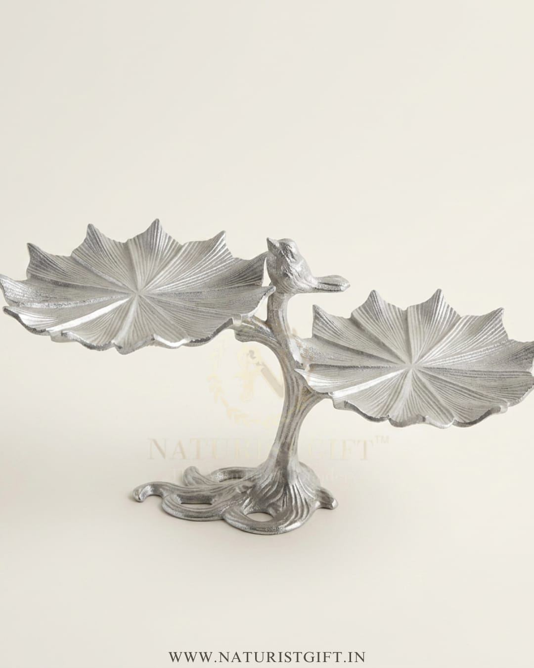 Gold Leaf-Shaped Tiered Dessert Stand