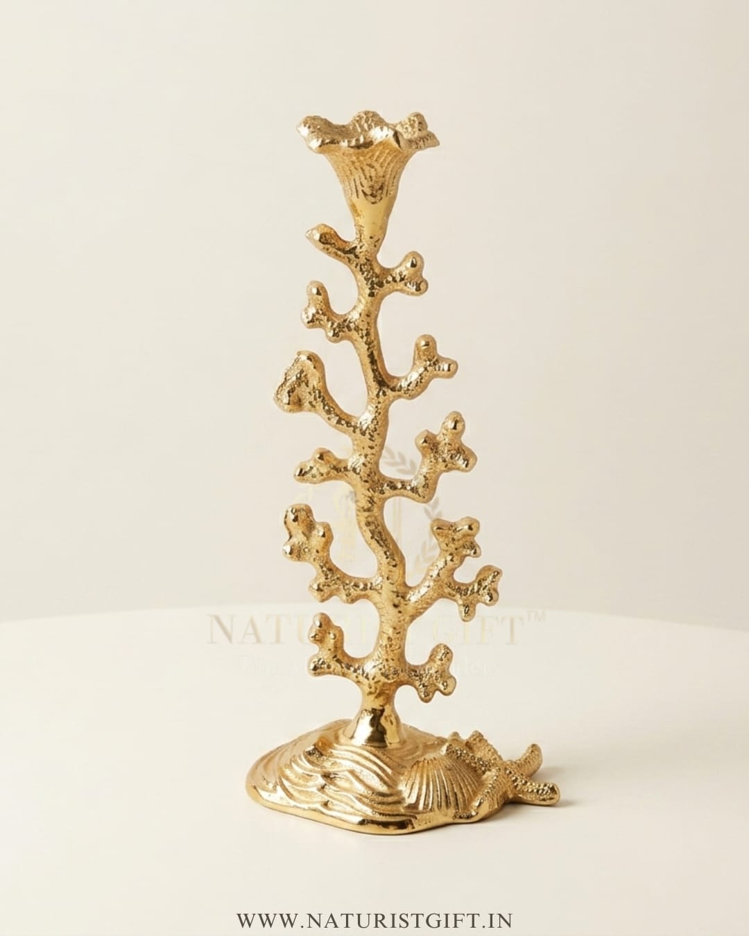 Flickering Faux Coral Candle Holder - Image 2