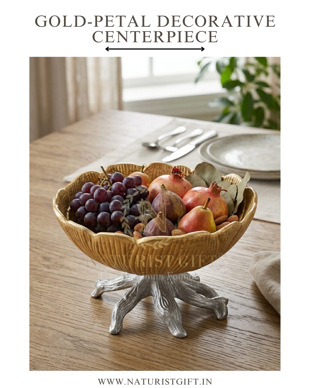 Gold-Petal Decorative Centerpiece - Image 3