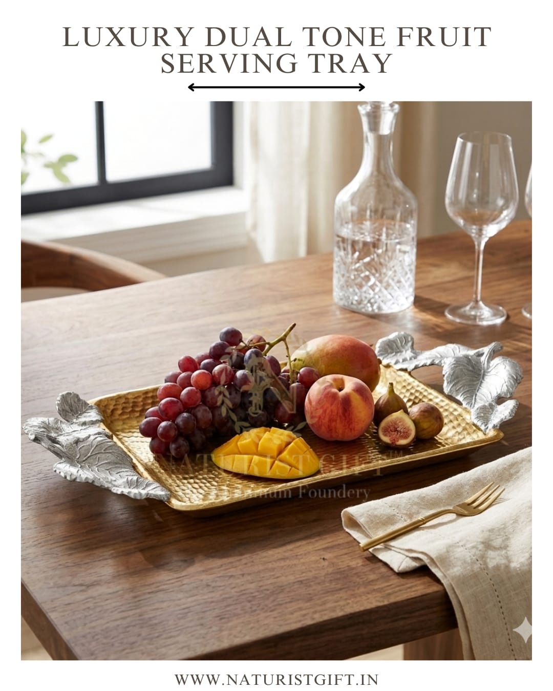 Luxury Dual Tone Fruit Serving Tray - Image 3
