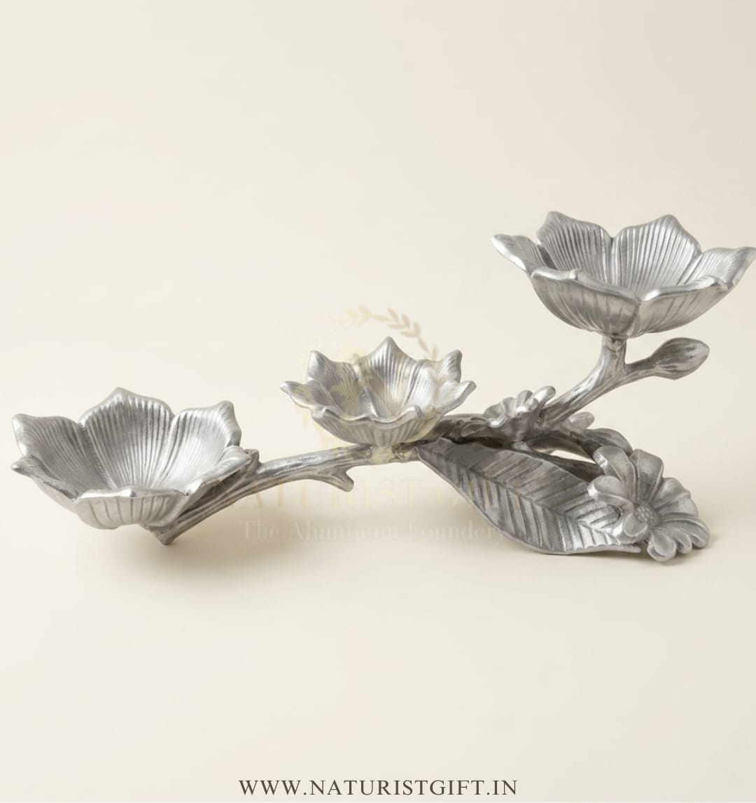 Naturist Gift™ Botanical Golden Jewelry Stand and Decor Set