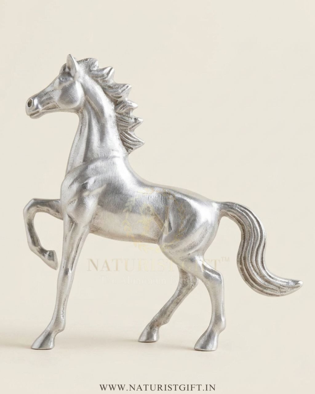 Golden Elegance Horse Statue
