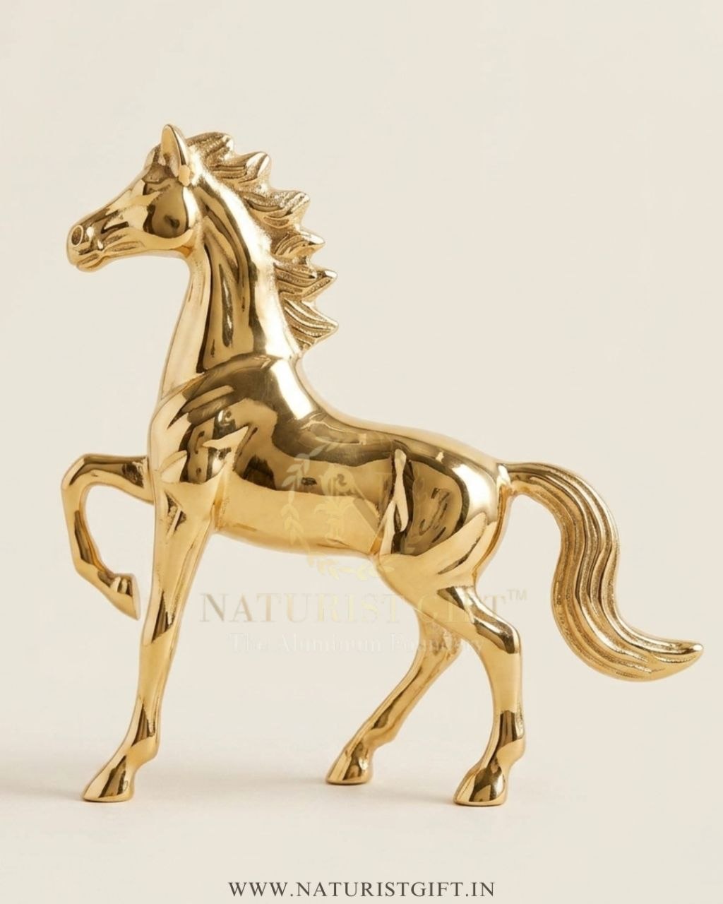Golden Elegance Horse Statue - Image 2