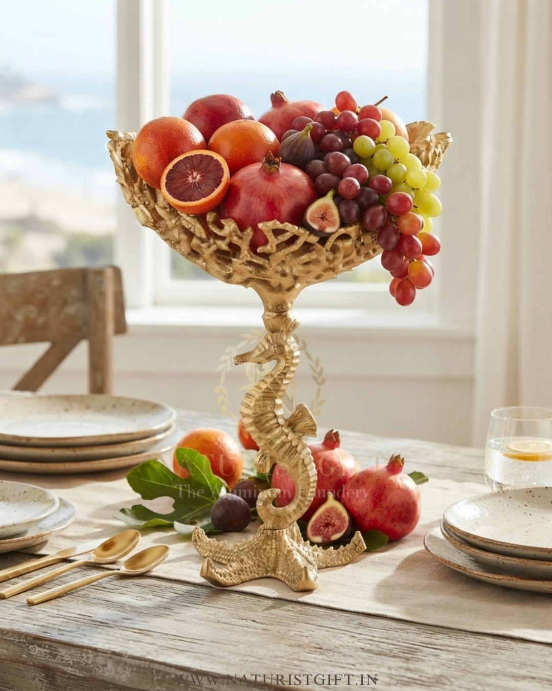 Sophisticated & Elegant Seahourse Fruit Stand - Image 3